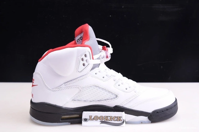 (2020) Red Silver 5 Air Tongue Jordan Retro Fire DA1911-102 1209